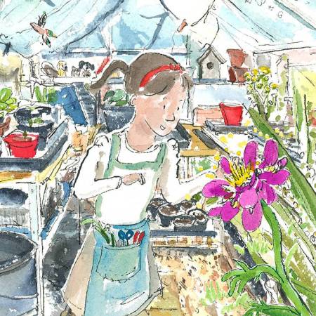 girl-watering-flowers-illustration